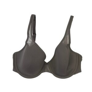 Wacoal Basic Beauty Full Figure Underwire Bra 853215 Taupe Brown 32D Mesh Trim